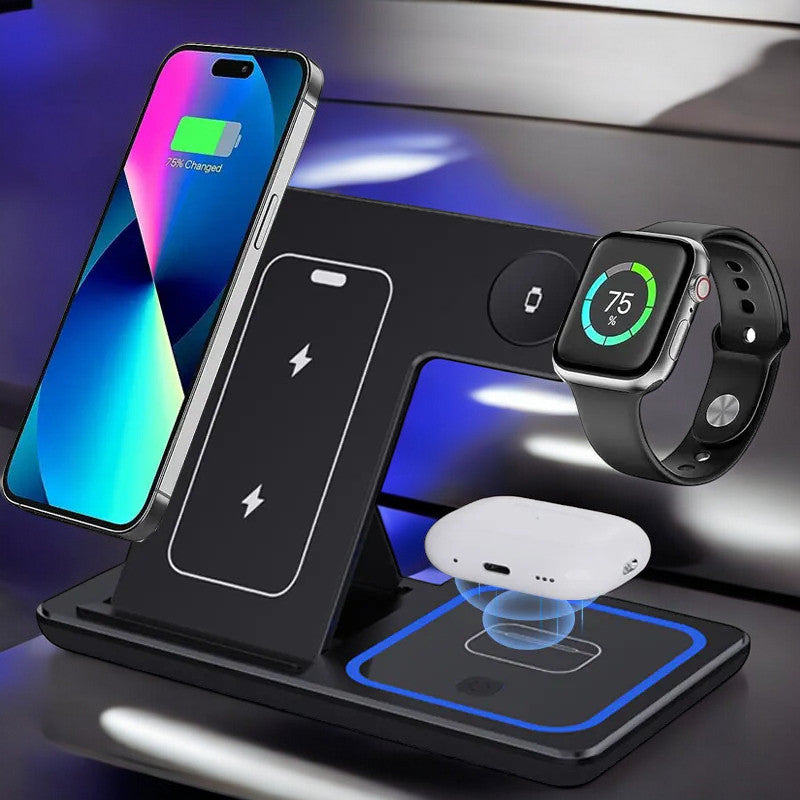 3-in-1 Wireless Charging Station - Fast, Safe, and Organized